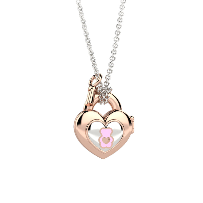 Collana Donna Nanàn Portami Con Te Cuore Rosè Orsacchiotto NAN0389